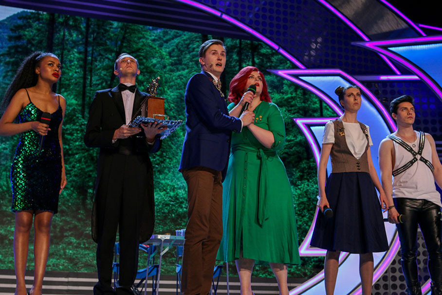 КВН 2018. «Мега МАСИ», Москва. Первая 1/4 финала Премьер-лиги. Приветствие.